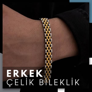 Erkek Çelik Bileklik, Paslanmaz Çelik Bileklik