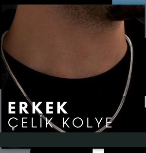 Erkek Çelik Kolye, Paslanmaz Çelik Kolye Erkek