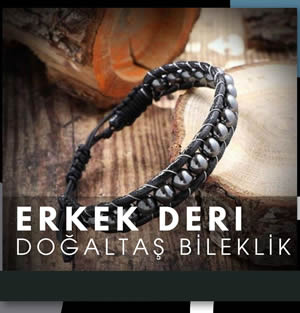 Erkek Deri Ve Doğaltaş Bileklik, Osmanlı Deri Bileklik Erkek