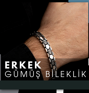 Gümüş Bileklik Erkek,Erkek Gümüş Bileklik,925 Ayar